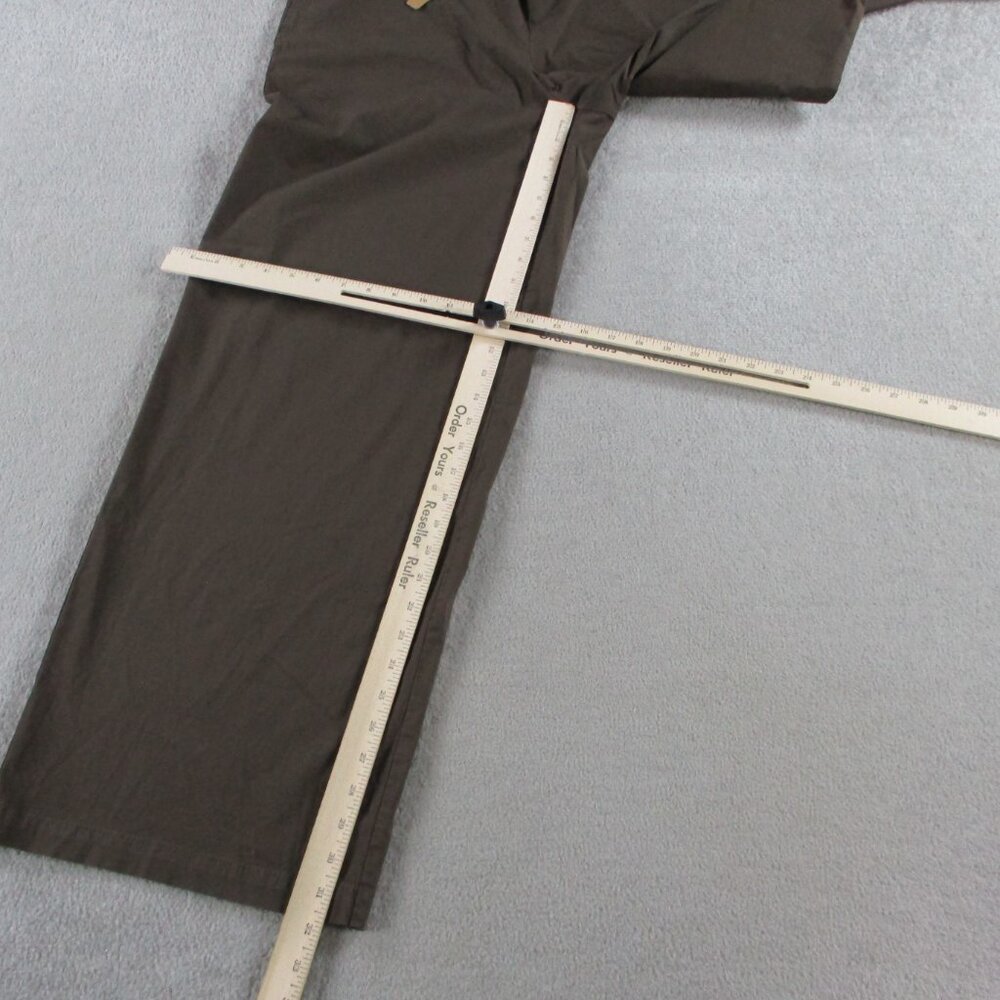 SKIMS Cotton Poplin Pants Womens Medium Brown Washed Dark Sepia Wide Leg NWT NEW - Picture 8 of 13